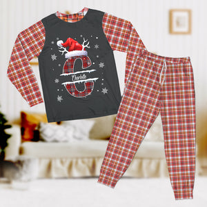 Custom Name Initial Letter Christmas Monogrammed Family Sleepwear Personalized Gift N304 HO82 893068