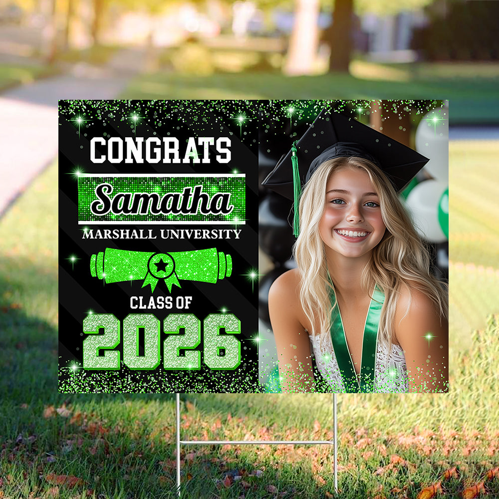 Custom Photo Congrats Class of 2026 Graduation Yard Sign CH07 910734