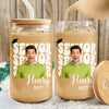 Custom Photo Senior 2027 Glass Can With Lid Back to School Gift for Senior HA75 921974