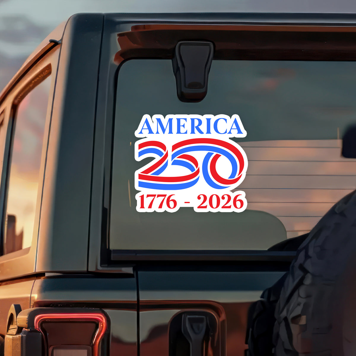 America 250th Birthday 1776 - 2026 Car Window Decal Sticker LM32 895825