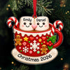 Personalized Marshmallow Hot Cocoa Acrylic Ornament, Hot Chocolate Couple Keepsake HA75 919140