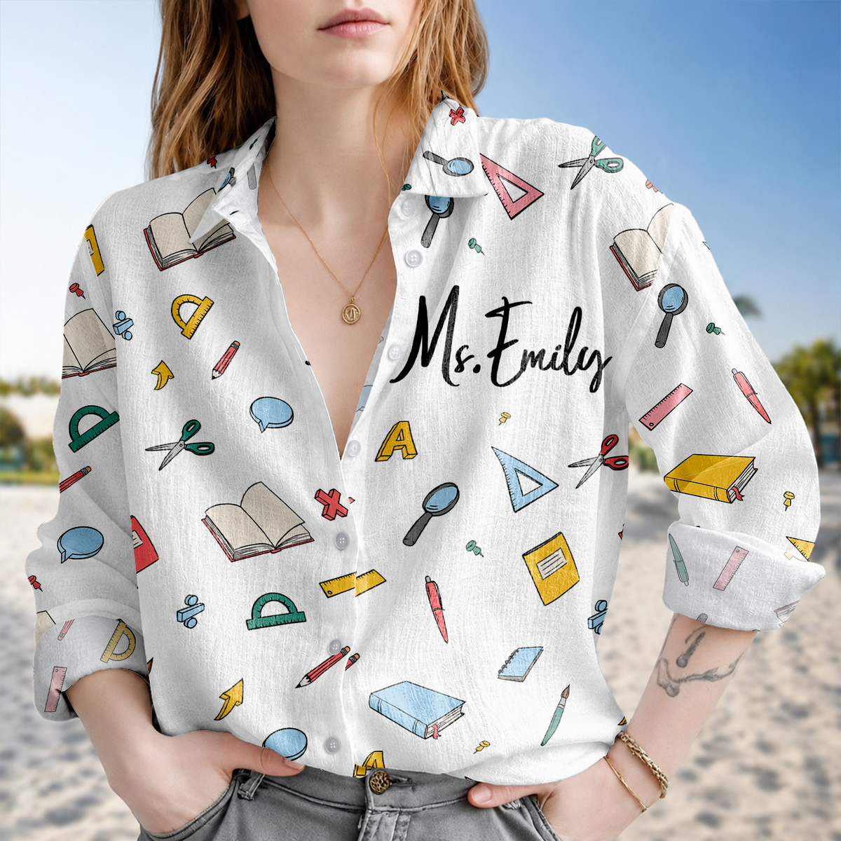 Custom Name Teacher Blouse Shirt Appreciation Gift CH07 180184