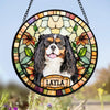 Personalized Dog Portrait Stained Glass Suncatcher, Custom Pet Memorial Stained Glass Photo Suncatcher HO82 903010