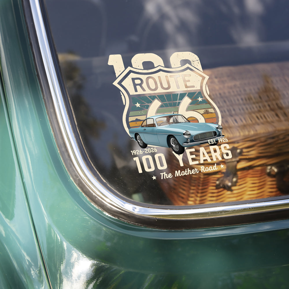 Custom Car Photo Route 66 100 Years Car Window Decal Sticker TH10 898657