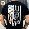 Custom Photo Happy Father's Day To Best Dog Dad Flag Back Dark Shirt HO82 902804