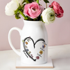 Personalized Names & Birth Flowers Vase with Heart, Mother's Day, Birthday Gift CH07 910886
