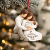 Custom Name Our 1st Christmas As a Family Of Three Wood Ornament TH10 171567