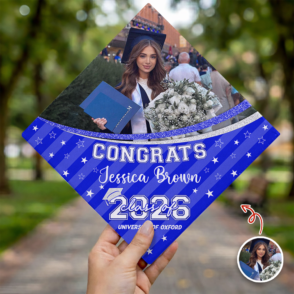 Custom Photo Class of 2026 Congrats Graduation Cap Topper HO82 901730
