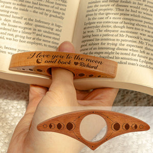 I Love You To The Moon And Back - Personalized Book Page Holder Gift For Girlfriend Love Book CH07 899550