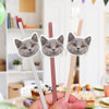 Custom Photo Funny Dog Cat Face Personalized Colorful Straws Birthday Party Decoration LM32 897613