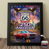 Celebrate 100 Years of Road Route 66 and America 250th Anniversary Custom Car Photo Picture Frame HA75 920314