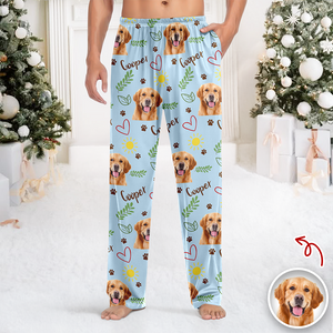 Custom Cute Dog Face Lovely Pattern Christmas Sweatpants For Dog Lovers LM32 895727