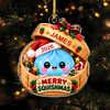 Custom Glitter Dumpling Merry Squishmas Acrylic Ornament TH10 171429