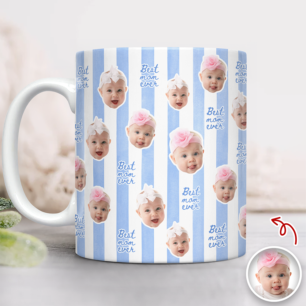 Custom Photo Best Mom Ever Mug Gifts For Mom, Grandma TH10 169547