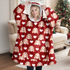 Custom Photo Face And Heart Icon Hoodie Blanket HA75 898286