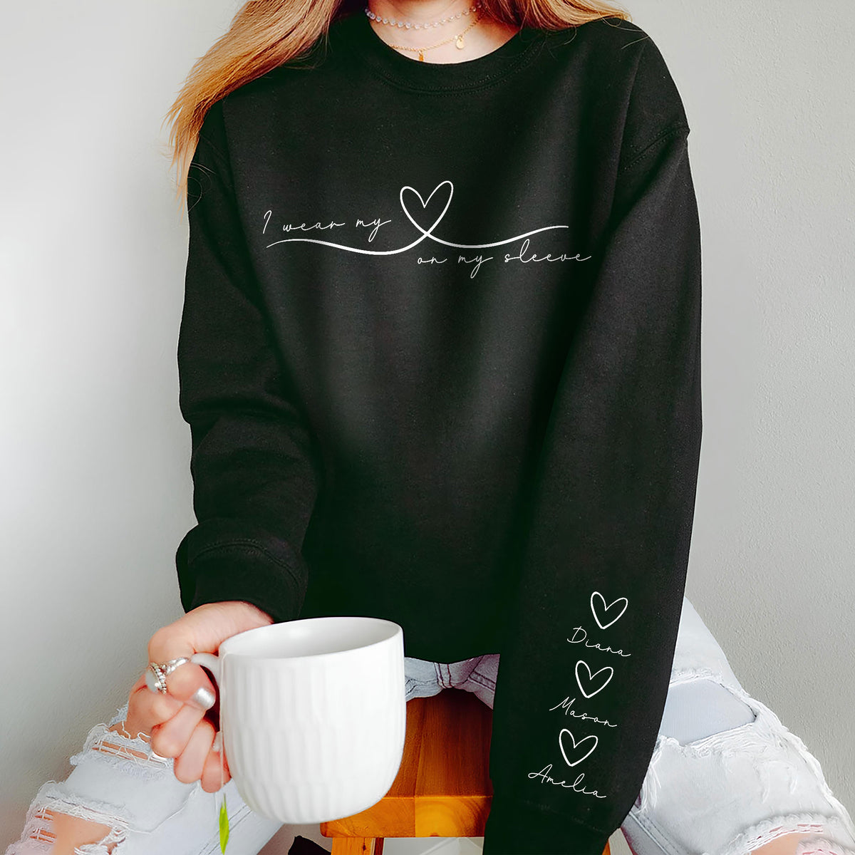 Personalized I Wear My Heart On My Sleeve Gift For Mom LM32 899093