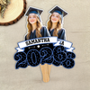 Personalised Faux Glitter Face Photo Graduation Congrats Face Fan with Name Graduation Gift for Graduates HO82 901450