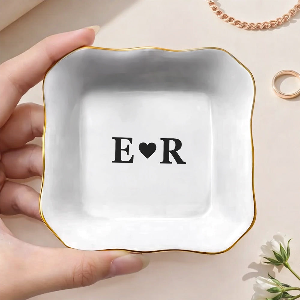 Custom Couple Initial Jewelry Dish Wedding Gift for Bride & Groom, Anniversary Keepsake Gift LM32 669899