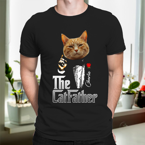 Custom Photo The Catfather Gentlemen Cat Shirt Personalized Gift For Dad HO82 893846