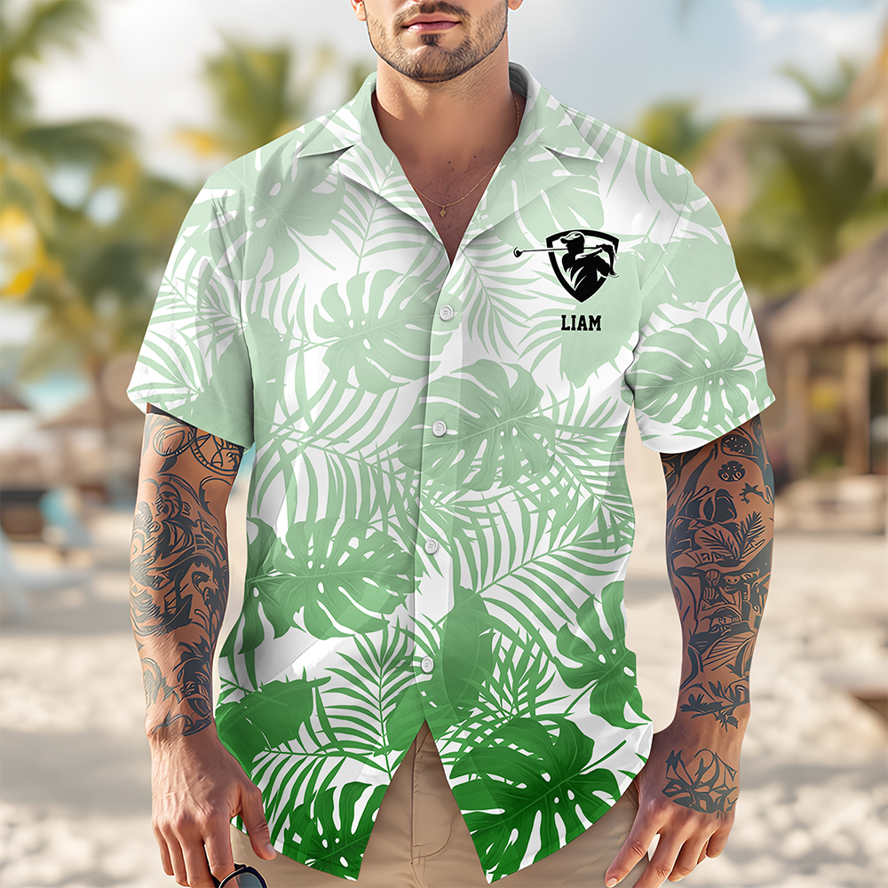 Custom Golf Player Photo & Name Hawaii Shirt Gift for Golf Lovers TH10 898181