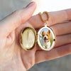 Custom Photo You Left Paw Prints On My Heart Dog Memorial Locket Necklace HO82 893674