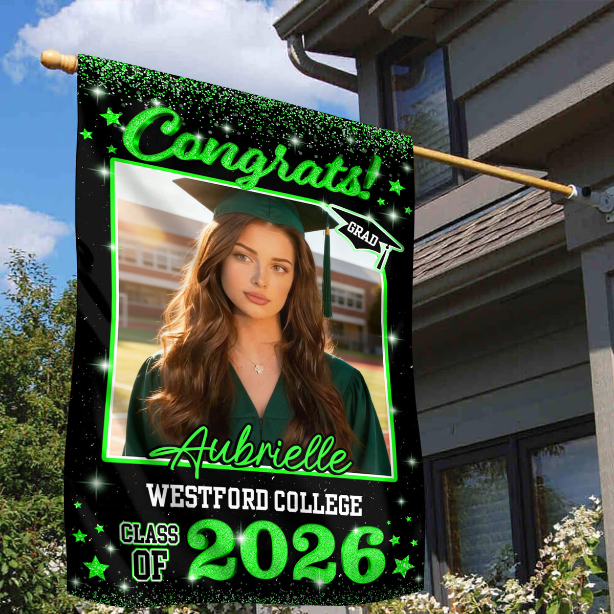 Custom Photo Class of 2026 Garden Flag Congrat Grad Gift, Graduation Decorations CH07 910756