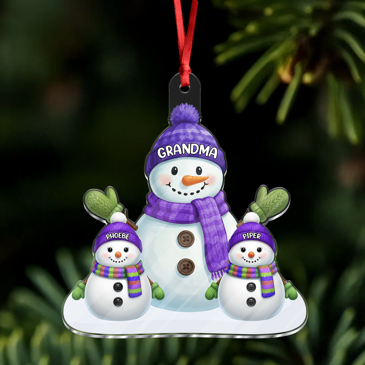 Custom Name Snowman Family Acrylic Ornament CH07 899778