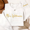 Personalized Wedding Gift, Wifey Mrs Sleeve Embroidered Sweatshirt LM32 899657