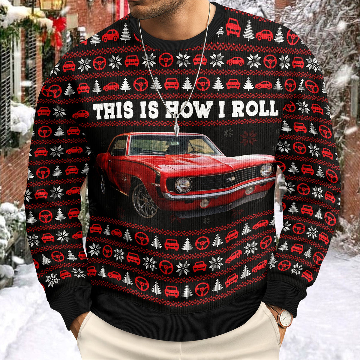 Custom Photo This Is How I Roll Christmas Ugly Sweater CH07 896680