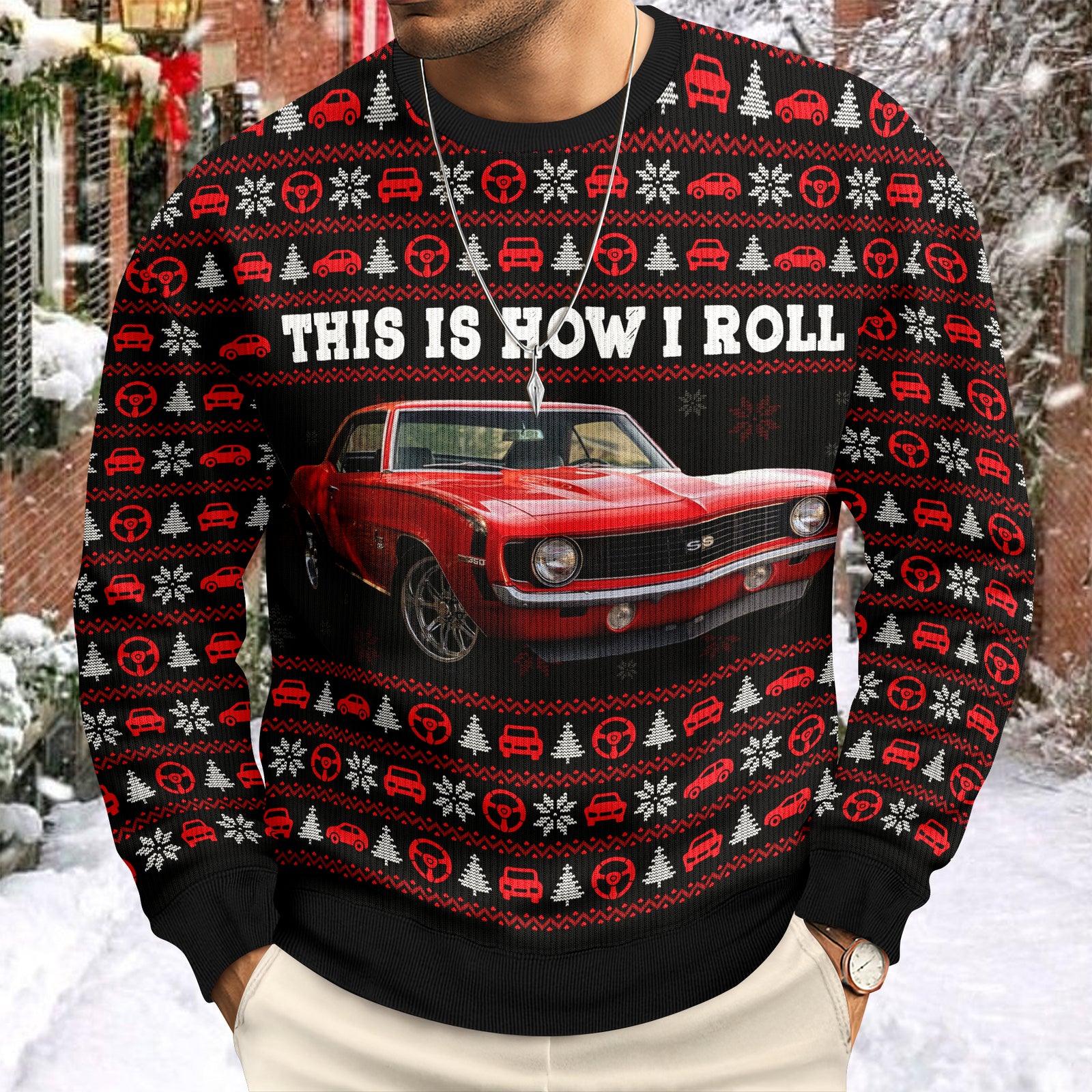 Custom Photo This Is How I Roll Christmas Ugly Sweater CH07 896680