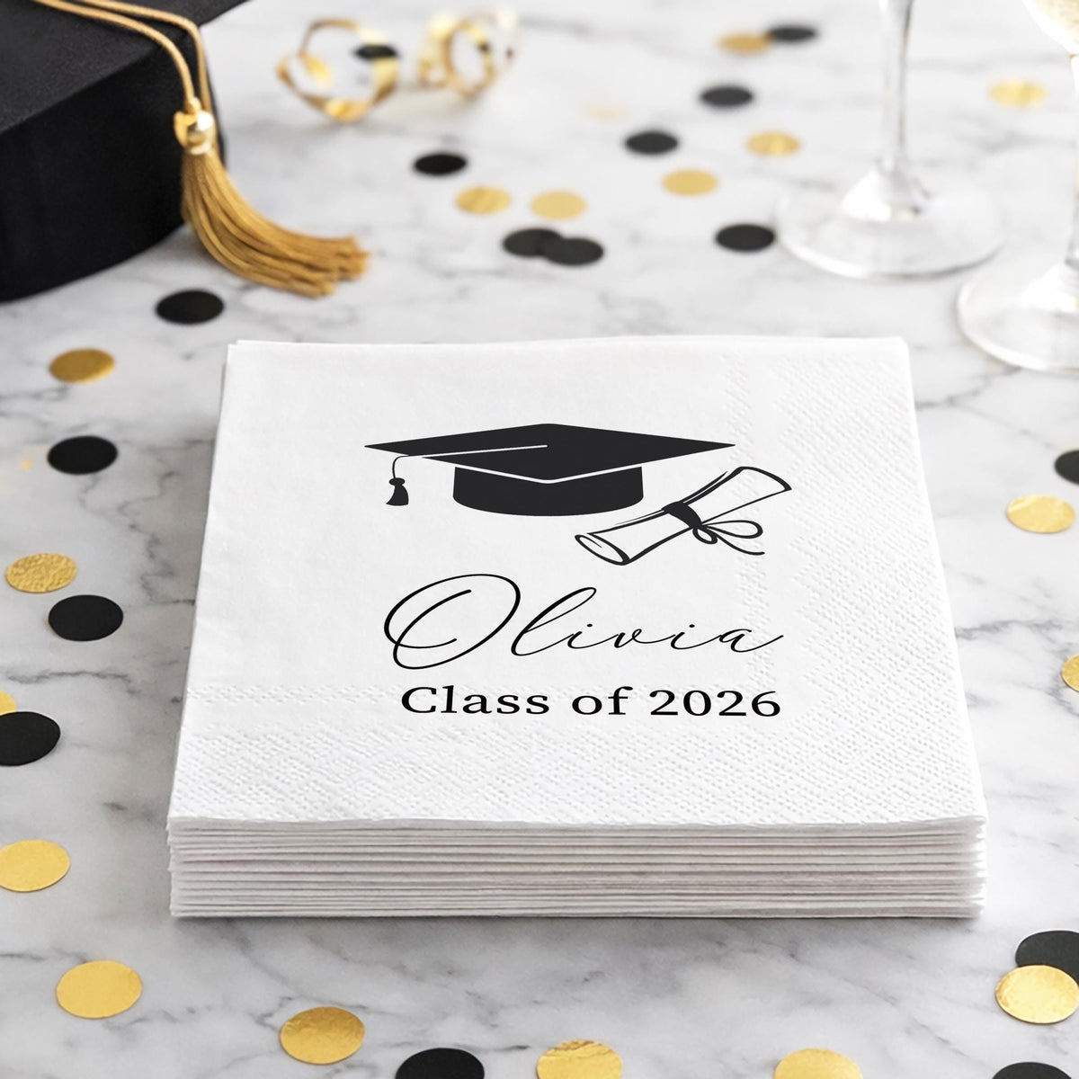 Personalized Name Class Of 2026 Graduation Napkins Party Decor LM32 899849