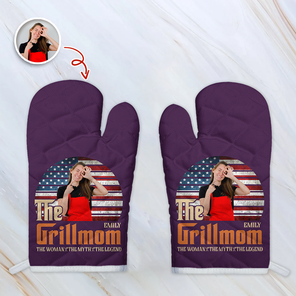 Custom Photo The GrillFather The Man The Myth The Legend Oven Mitt LM32 899235