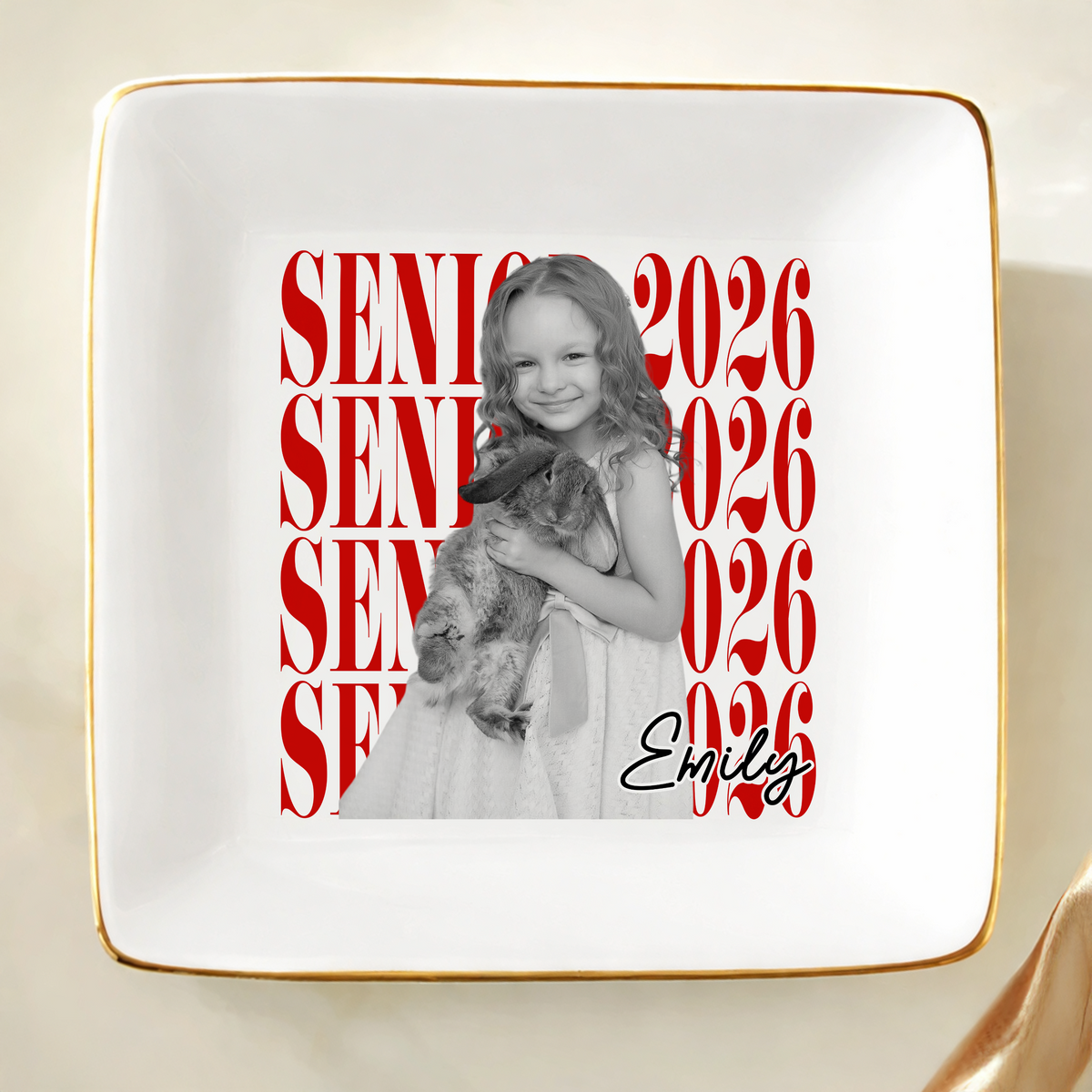 Senior Custom Vintage Photo - Personalized Ring Dish Graduation Gifts HA75 921218