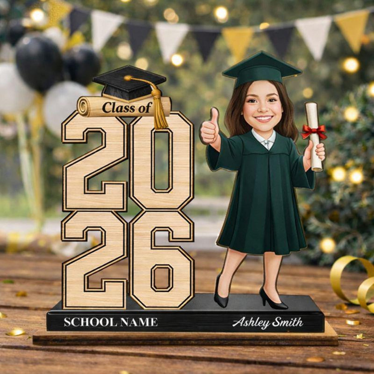 Personalized Graduation Class of 2026 Wooden Plaque Personalized Gift HO82 901520