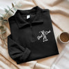 Embroidered Best Dad By Par Golf Quarter Zip Sweater, Unique Gift For Golf Enthusiast HO82 900798