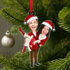 Custom Face Couple Acrylic Ornament, Romantic Christmas Gift For Couples TH10 170999