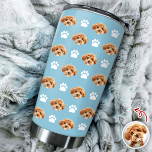 Custom Face Photo With Icon Dog Fat Tumbler Gift for Pet Lovers HA75 898546