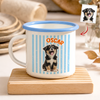 Custom Dog Photo Retro Style 12oz Two-Tone Enamel Mug CH07 911990