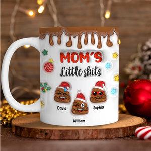 Grandma's Little Shit Personalized 3D Inflated Effect Mug Funny Christmas Gift CH07 896334