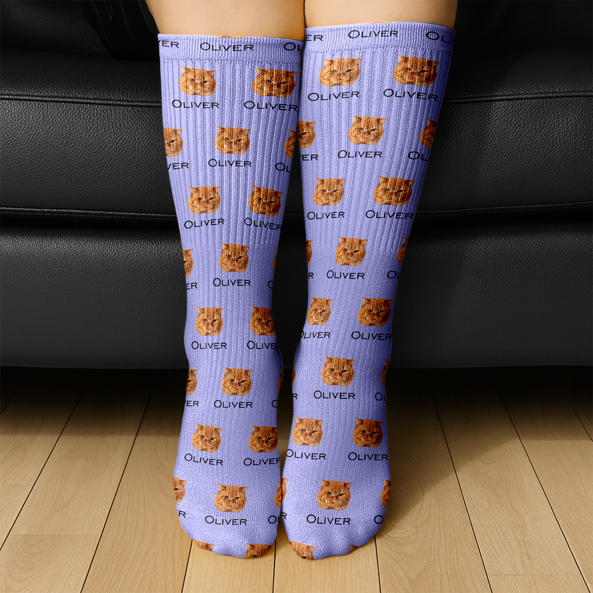 Custom Pet Portrait Socks – Personalized Dog/Cat/Person Photo & Name Gift TH10 896681
