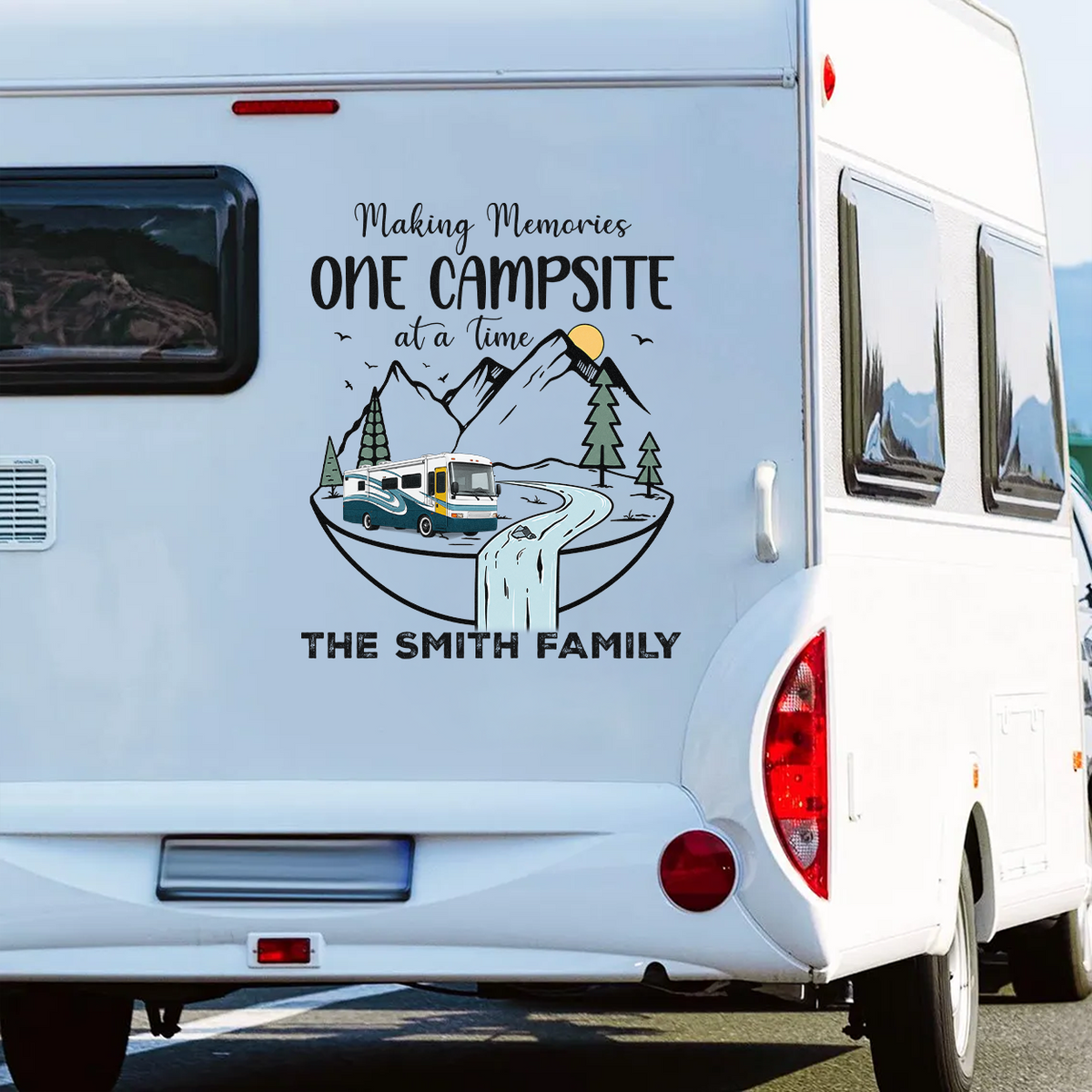 Making Memories One Campsite At A Time - Personalized RV Camper Decal Gift For Camping Lovers LM32 669483