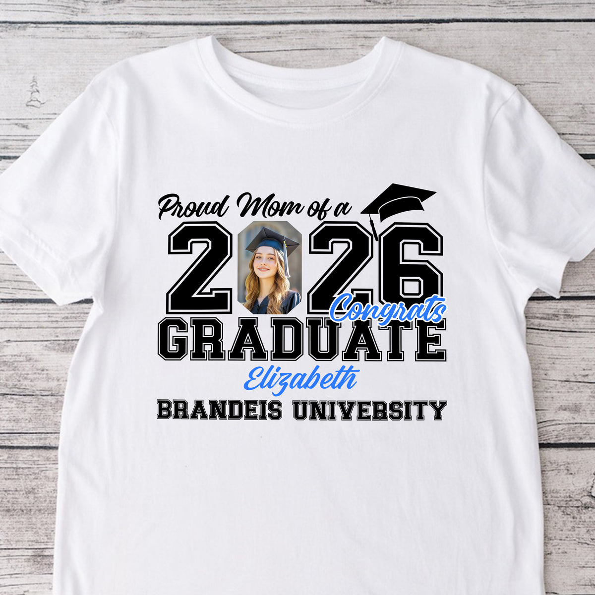 Custom Photo Proud Mom Dad - Family Of Senior Graduation Bright Shirt HA75 920474