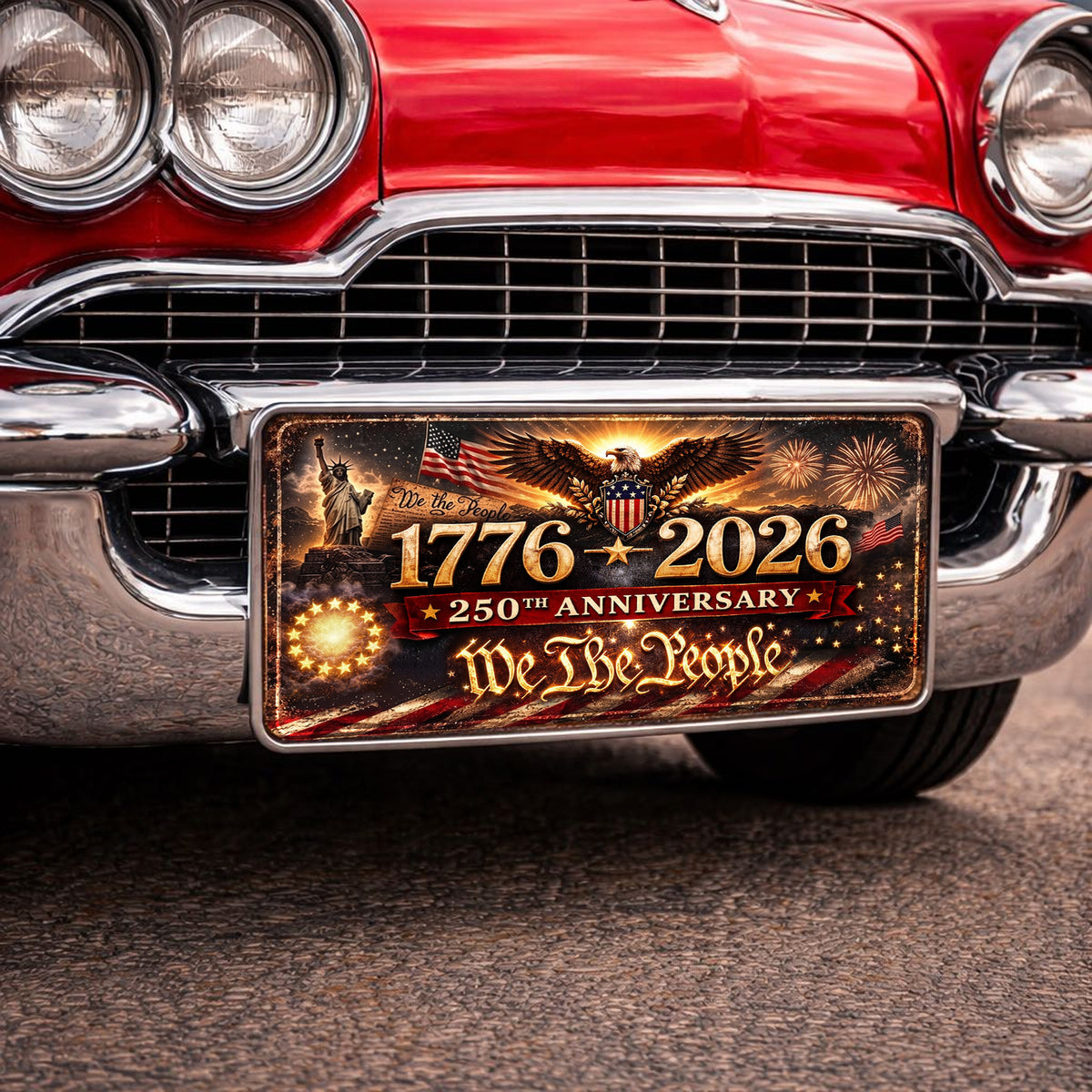 Personalized 250th Anniversary USA 1776-2026 License Plate HO82 902038