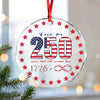 250 Years Free and Will Remain Free Patriotic 1776 Infinity Glass Ornament LM32 895243