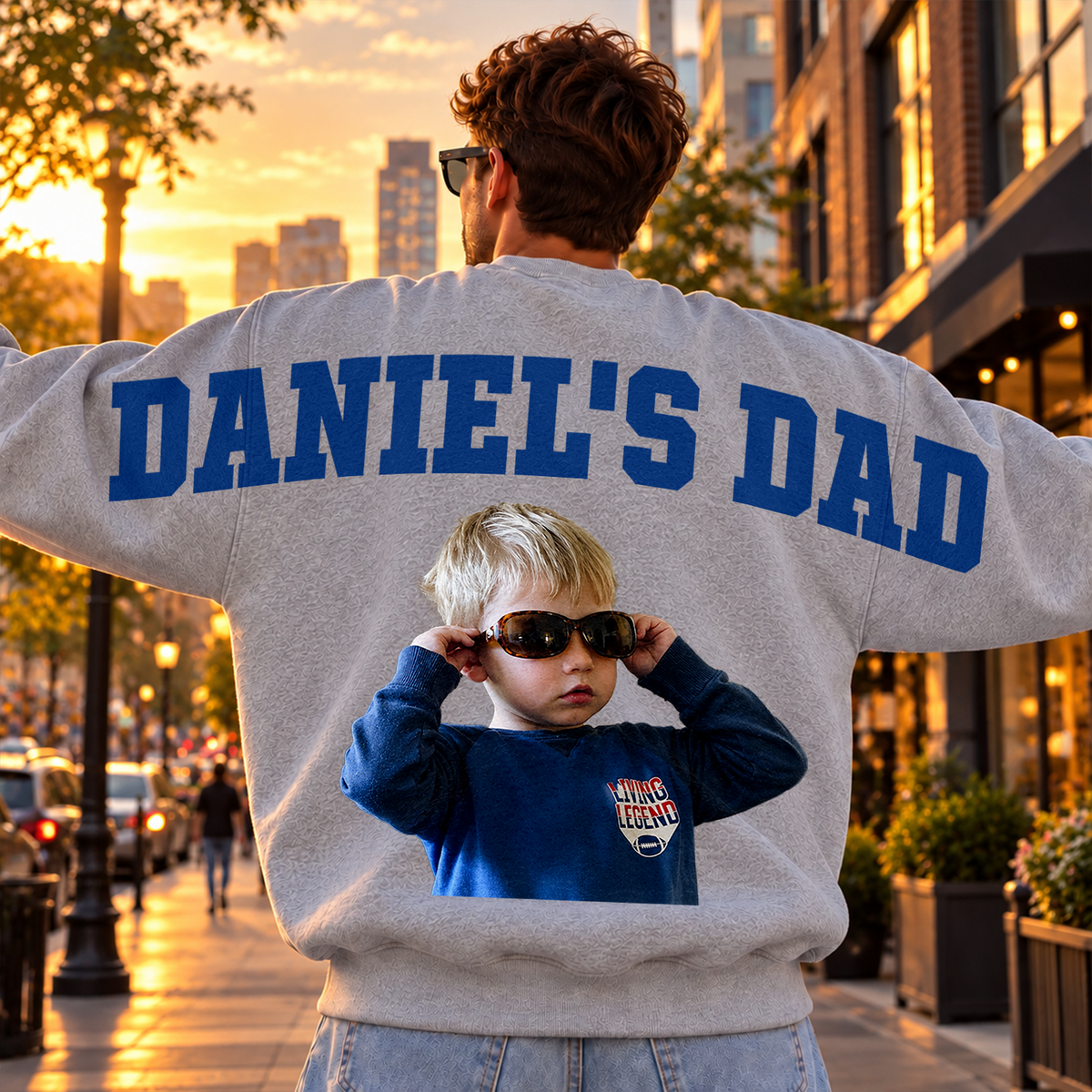 Custom Photo & Name Dad Mom Shoulder to Shoulder Shirt CH07 180934
