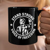 Stand Strong Charlie Kirk - Voice Of Freedom Memorial Black Mug LM32 65535