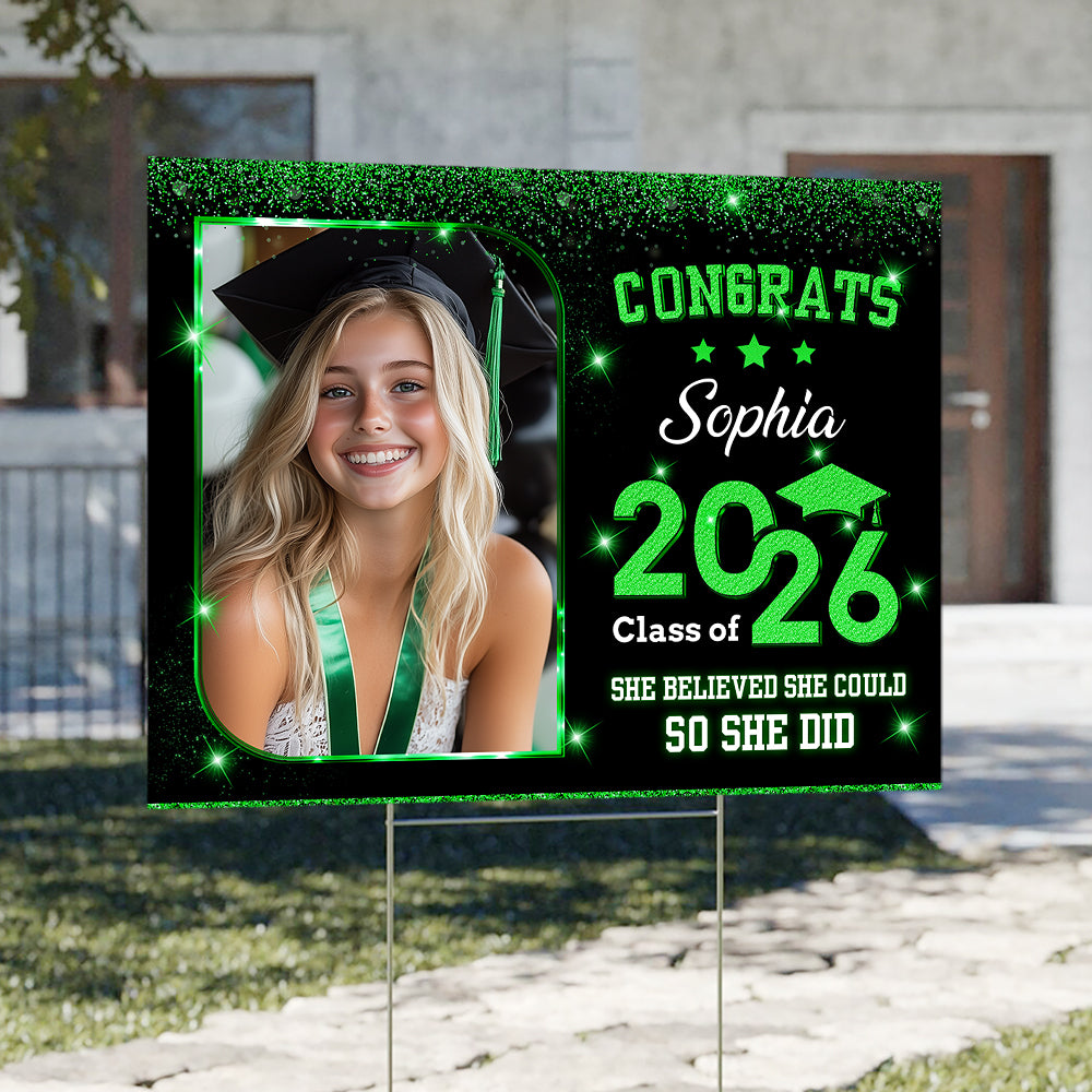 Custom photo Class of 2026 Yard Sign Graduation Party Decor CH07 910950
