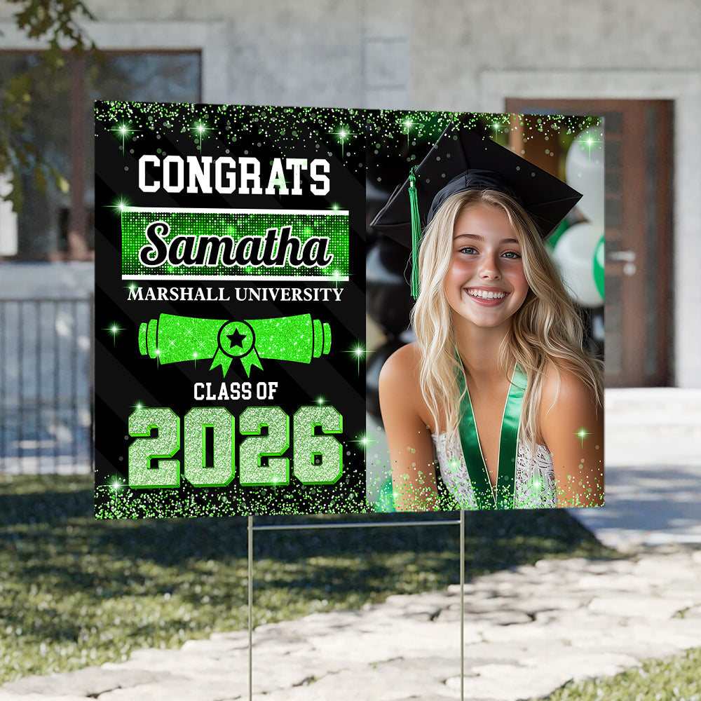 Custom Photo Congrats Class of 2026 Graduation Yard Sign CH07 910734