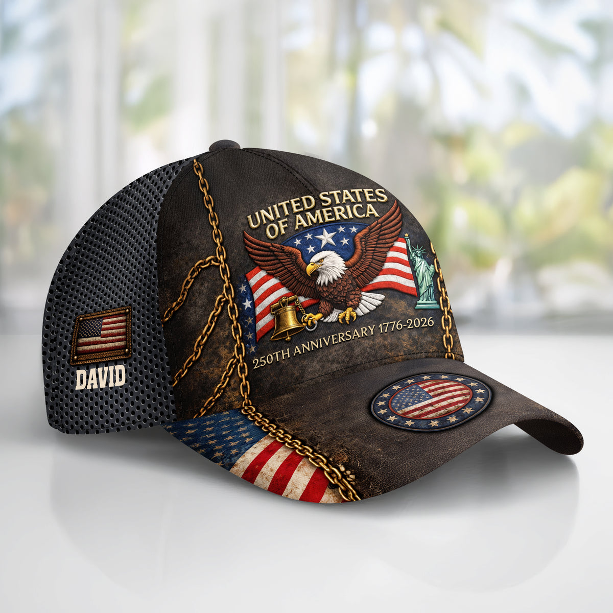 Custom Name USA 250th Anniversary Classic Cap 1776–2026 American Eagle Cap, Patriotic Gift CH07 899876