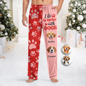 Custom Photo Life Is Better With Dogs Sweatpants For Dog Lover TH10 894299